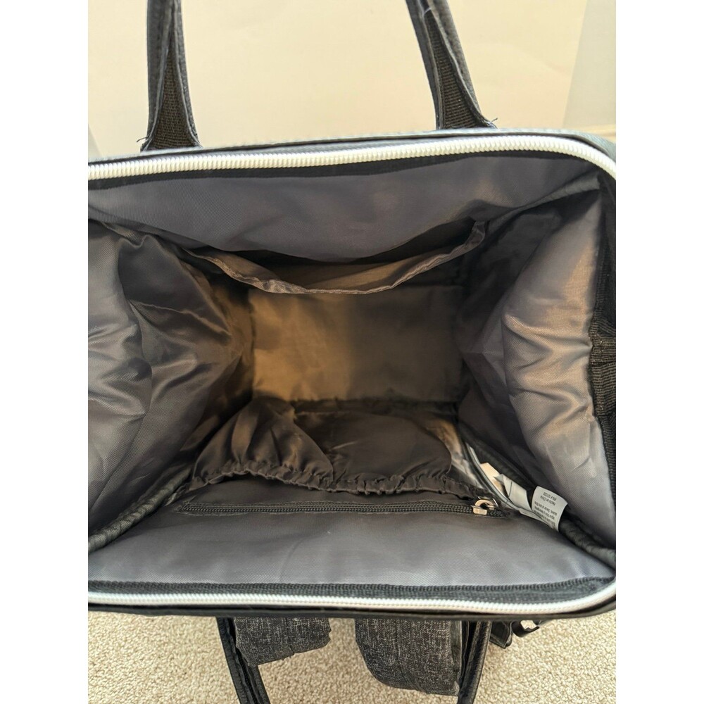 Bananafish Diaper Backpack Unisex Large Charcoal Grey Heathered Multi-Pocket - Picture 8 of 10